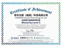 国际资质 CMMI 5 级认证